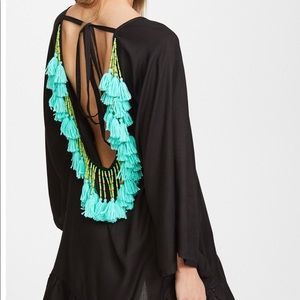 Sundress Beach Cover-up Dress w/ Tasseled Back